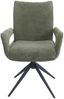 6er-Set Esszimmerstuhl HWC-O78, Küchenstuhl, drehbar Auto-Return, Stoff/Textil Chenille (310g/m²) Öko-Tex ~ grün Bild 5