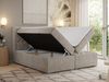 Boxspringbett, Modern Bett mit Multipocket-Matratze und zwei Bettkästen - JASIR - 140 x 200 cm - Beige Stoff - H3 Bild 2