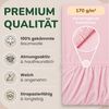 leevitex® Spannbettlaken in verschiedenen Größen und Farben, Jersey aus 100% Baumwolle, Jersey, Gummizug: rundum, (1 Stück), für Kinder- & Standardmatratzen, OEKO-TEX® STANDARD 100 zertifiziert Bild 3