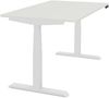 ASSMANN Elektrisch höhenverstellbarer Kinderschreibtisch JUNIOR Curved 120x70cm Signalweiß Signalweiß Metall Holz Bild 3