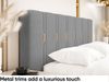 MEBLINI Polsterbett 200x200 mit Lattenrost mit Matratze – FABIO – Grau Samt – Doppelbett mit Bettkasten - Stauraumbett - Kopfteil Bett mit Stauraum Bild 4