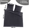 Malika Bettwäsche 200x200 + 2x 80x80 cm Cashmere Touch Bettwäsche, atmungsaktiv, Für Allergiker geeignet, pflegeleicht, angenehm weicher Stoff Bild 2