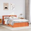 vidaXL Massivholzbett mit Kopfteil Wachsbraun 120x190 cm Kiefer 3306362 Bild 3