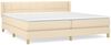 Boxspringbett mit Matratze Stoff Creme 200x200 cm, Härtegrad: H2 [3130302] Bild 2