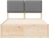 vidaXL Bettgestell mit gepolstertem Kopfteil Hellgrau 120 x 190 cm 3405522 Bild 5