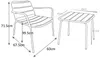 Vente-unique - MIRMANDE Gartensitzgruppe Metall Grün - B 45 cm67,5 cm x H 41,5 cm71,5 cm x L 45 cm60 cm Bild 5