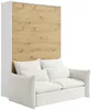 Vente-unique - BEGANIO Bett Holz, Platte BeigeWeiß - B 141 cm239,2 cm x H 225 cm x L 200 cm Bild 4