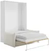 Vente-unique - BEGANIO Bett Holz, Platte BeigeWeiß - B 141 cm239,2 cm x H 225 cm x L 200 cm Bild 2