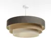 BPS Koncept 050-107-60 Hängeleuchte BOHO ELEGANT E27 1x40W Stoff strukturiert auf PVC-Kunststoff dunkelgrau, beige, weiß H:90cm Ø50cm dimmbar Bild 4