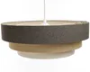 BPS Koncept 050-107-60 Hängeleuchte BOHO ELEGANT E27 1x40W Stoff strukturiert auf PVC-Kunststoff dunkelgrau, beige, weiß H:90cm Ø50cm dimmbar Bild 5