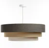 BPS Koncept 050-107-60 Hängeleuchte BOHO ELEGANT E27 1x40W Stoff strukturiert auf PVC-Kunststoff dunkelgrau, beige, weiß H:90cm Ø50cm dimmbar Bild 2