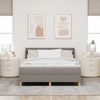 vidaXL Boxspringbett mit Matratze Taupe 200 x 160 cm Stoff 3341367 Bild 3