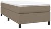 vidaXL Boxspringbett mit Matratze Taupe 100x200 cm Stoff 3144403 Bild 3