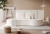 Sofa Designersofa ARLET 3-Sitzer in Stoff Abriamo Creme Bild 3