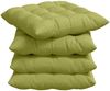 vidaXL Sitzkissen 4 pcs Hellgrün 40 x 40 x 6 cm Stoff 42015156 Bild 2