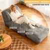 ANYSUN Sitzsack Cord Sitzsack mit Hocker,Großer Sitzsack,Lounge-Sessel für Erwachsene (Boden-Loungesessel, abnehmbarer & waschbarer Bezug,ergonomisch), Sitzsack,klappbare Ottomane-für Wohnzimmer, Schlafzimmer oder Balkon Bild 2