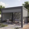 Mendler 'HWC-L46' Pergola, Regenrinne sturmfest, Aluminium anthrazit, 3x3m Bild 1