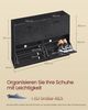 VASAGLE Schuhschrank 4 Klappen, Schuhkipper, Schuhregal, Schuhaufbewahrung, Trennwand verstellbar, für 16-28 Paar Schuhe, Flur, 24 x 105,5 x 82,7 cm, ebenholzschwarz LBCDE035B01 Bild 5
