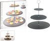 Koopman Etagere Grau, Schiefer, (1-tlg), Schiefer, mit Tragegriff, 3 Ebenen, Modern Bild 2