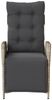 vidaXL Gartensessel mit Fußteil 2Stk. Verstellbar Hellgrau Poly Rattan 365294 Bild 5