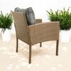 Bettso 'KORFU' Gartensessel Polyrattan Natur & Stahl, inkl. Sitz- und Rückenkissen, 56x77x61 cm Bild 3