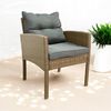 Bettso 'KORFU' Gartensessel Polyrattan Natur & Stahl, inkl. Sitz- und Rückenkissen, 56x77x61 cm Bild 2