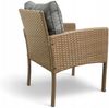 Bettso 'KORFU' Gartensessel Polyrattan Natur & Stahl, inkl. Sitz- und Rückenkissen, 56x77x61 cm Bild 4