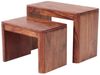 Beistelltisch-2er-Set Tina aus Sheesham-Massivholz Bild 4