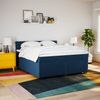 Boxspringbett mit Matratze, Stoff, Viereckige, grauer Fuß, Blau, 180x200 cm, true Bild 4