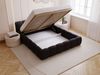 GRAINGOLD Cloud Low Bett 160x200, Polsterbett mit Bettkasten und Lattenrost, Bouclé-Stoff, Schwarz Bild 5