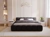 GRAINGOLD Cloud Low Bett 160x200, Polsterbett mit Bettkasten und Lattenrost, Bouclé-Stoff, Schwarz Bild 4