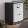 Küchenschrank für Dachschrägen R-Line Weiß Landhaus 60 cm ohne Schräge mit 3 Schubladen Vicco Bild 4