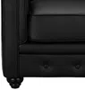Vente-unique - CHESTERFIELD Couchgarnitur Kunstleder Schwarz - B 88 cm x H 72 cm x L 168 cm205 cm Bild 5