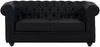 Vente-unique - CHESTERFIELD Couchgarnitur Kunstleder Schwarz - B 88 cm x H 72 cm x L 168 cm205 cm Bild 3