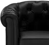 Vente-unique - CHESTERFIELD Couchgarnitur Kunstleder Schwarz - B 88 cm x H 72 cm x L 168 cm205 cm Bild 4