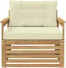 vidaXL Outdoor-Sofa Polyester Weiß und Creme 3439122 Bild 3