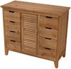 Apothekerkommode HWC-O63, Schrank Staufächer Schubladen, Vintage Shabby Fensterladenoptik 80x91x40cm ~ Korpus natur Bild 5