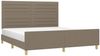 Doppelbett, Polsterbett mit Kopfteil Stoff Taupe 180x200 cm Bild 3
