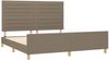 Doppelbett, Polsterbett mit Kopfteil Stoff Taupe 180x200 cm Bild 4