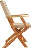 vidaXL Gartenstühle 4 Stk. Klappbar Beige Poly Rattan & Massivholz 3214562 Bild 5