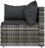 vidaXL 4-tlg. Garten-Lounge-Set mit Kissen Grau Poly Rattan 319765 Bild 5