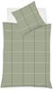 Fleuresse Lech Edelflanell Bettwäsche 200x200 Karo lindgrün grün 604311-05 Bild 3