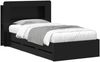 vidaXL Bettgestell mit Stauraum Schwarz 75x190 cm Holzwerkstoff 3433991 Bild 2