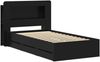 vidaXL Bettgestell mit Stauraum Schwarz 75x190 cm Holzwerkstoff 3433991 Bild 3