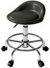 SeedWave Drehhocker Rollhocker höhenverstellbar mit Rückenlehne Drehhocker 59-75 cm, Arbeitshocker 360° drehbar Hocker Bürohocker für Büro Salon Massage Bild 4