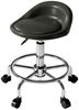 SeedWave Drehhocker Rollhocker höhenverstellbar mit Rückenlehne Drehhocker 59-75 cm, Arbeitshocker 360° drehbar Hocker Bürohocker für Büro Salon Massage Bild 5