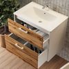 Waschbeckenunterschrank Lanco Weiß/Goldkraft Eiche 61 x 61.5 cm mit Waschbecken Vicco Bild 5