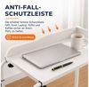 BlingBin Wangentisch Schreibtisch, Ausziehbarer Roll-Mobilität Tisch, Betttisch mit Rollen (1er Set, 1-St, Breite 120-140 cm & Höhe 65-95 cm), Überbettschreibtisch, Computertisch, Steharbeitsplatz, Essenstablett Bild 4