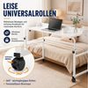 BlingBin Wangentisch Schreibtisch, Ausziehbarer Roll-Mobilität Tisch, Betttisch mit Rollen (1er Set, 1-St, Breite 120-140 cm & Höhe 65-95 cm), Überbettschreibtisch, Computertisch, Steharbeitsplatz, Essenstablett Bild 3