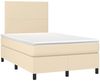 vidaXL Boxspringbett mit Matratze & LED Stoff Creme 120x200 cm, Härtegrad: H2 [3134706] Bild 3